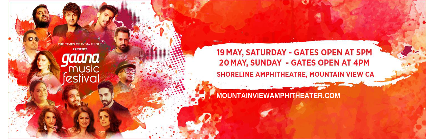 Gaana Music Festival - Sunday Ticket at Shoreline Amphitheatre