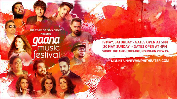 Gaana Music Festival - Saturday Ticket at Shoreline Amphitheatre