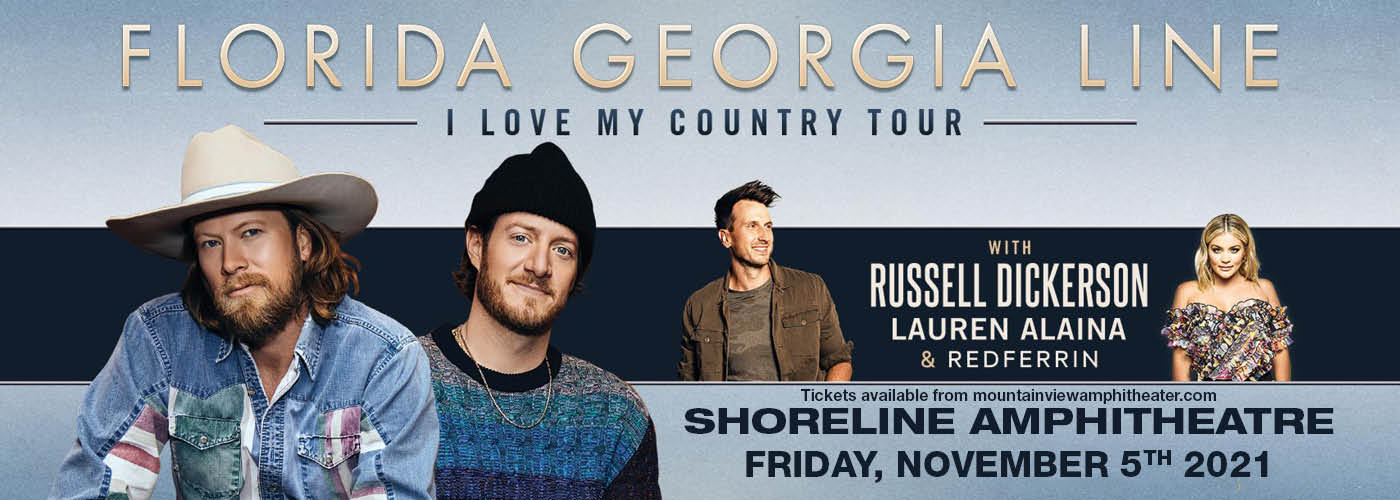Florida Georgia Line: I Love My Country Tour at Shoreline Amphitheatre tickets Florida Georgia Line: I Love My Country Tour at Shoreline Amphitheatre