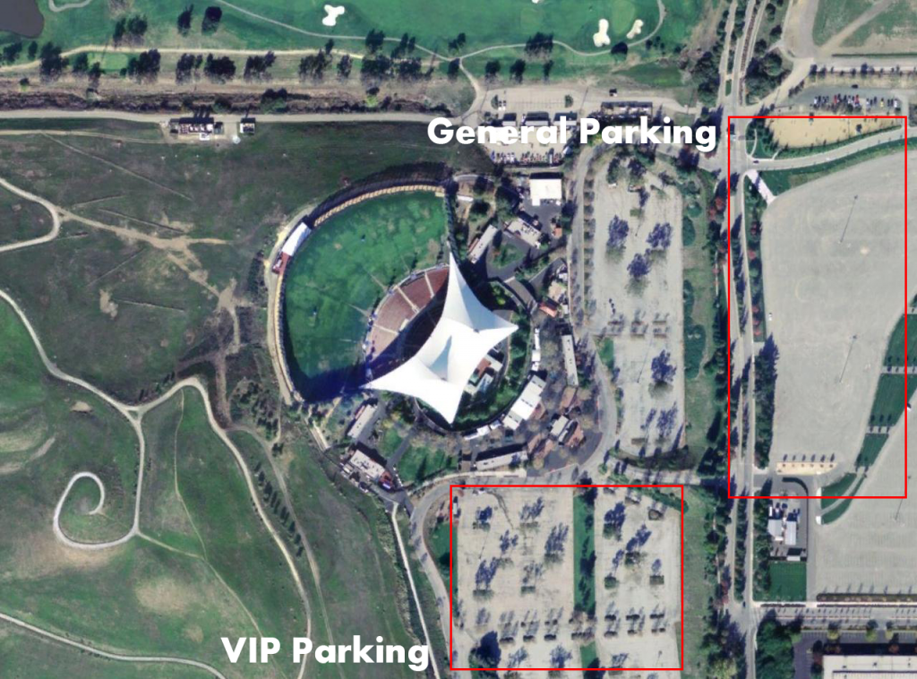 shoreline amphitheater parking