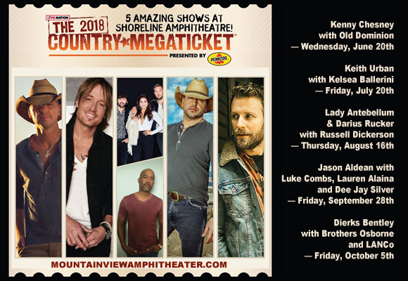 2018 Country Megaticket at Shoreline Amphitheatre