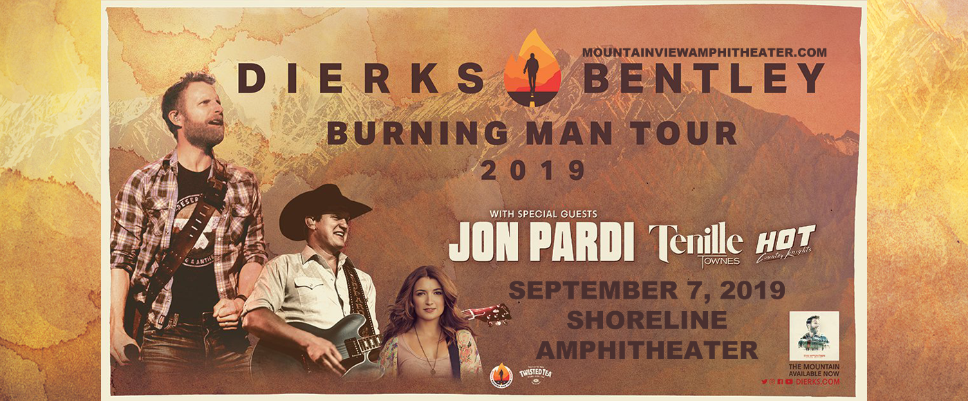 Dierks Bentley, Jon Pardi & Caylee Hammack at Shoreline Amphitheatre