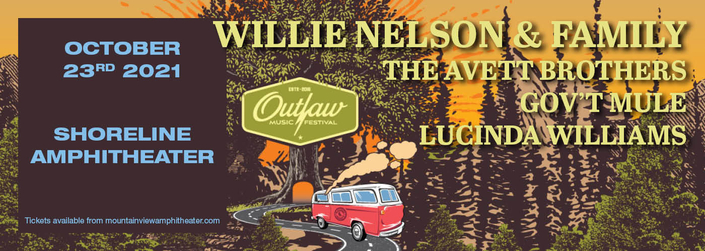 Outlaw Music Festival: Willie Nelson, The Avett Brothers, Gov't Mule & Lucinda Williams at Shoreline Amphitheatre