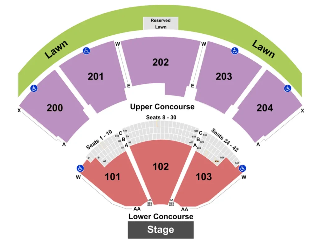 shoreline amphitheatre seating chart